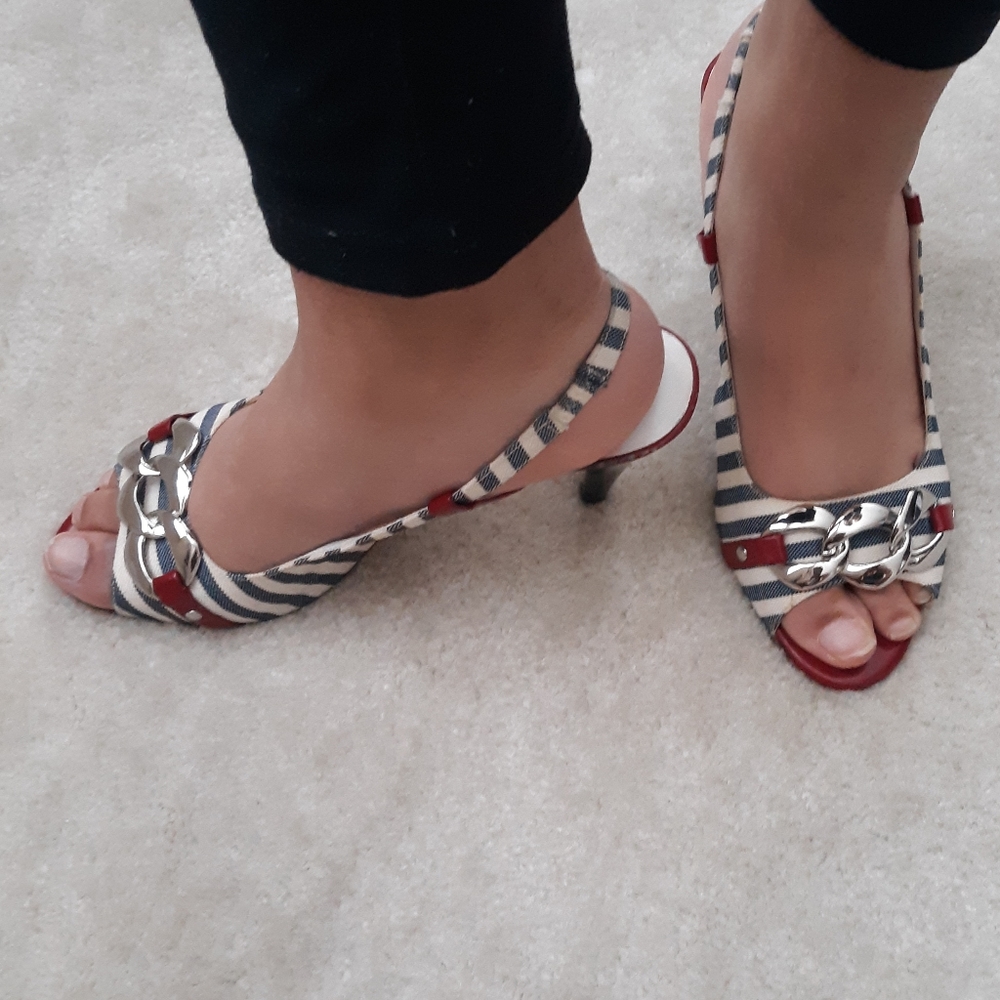 Red White and Blue Heels